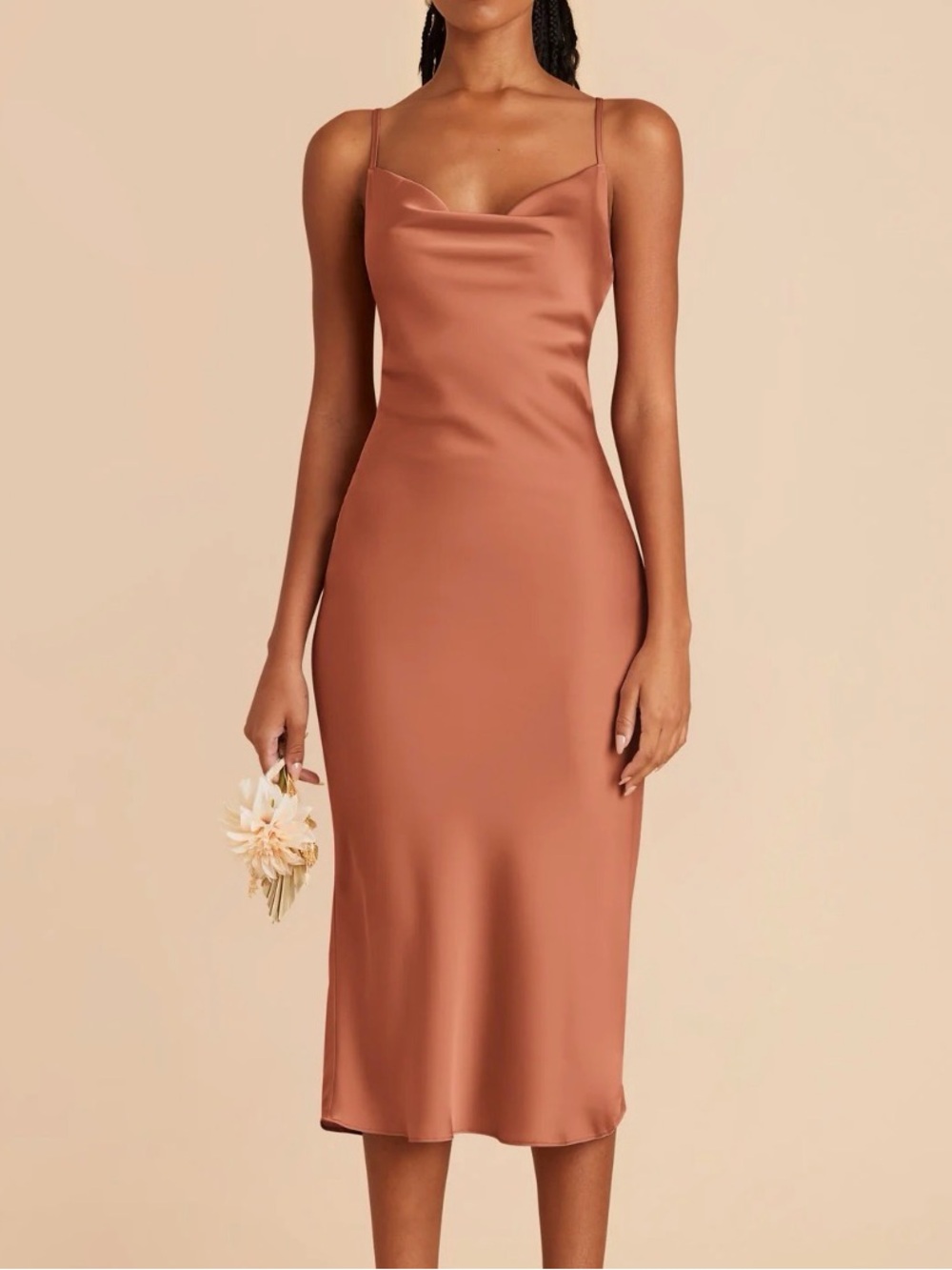 Birdy Grey Liza Dress Satin Terracotta